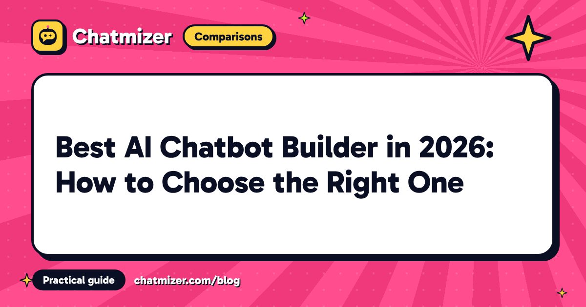 Best AI Chatbot Builder in 2026: How to Choose the Right One — Chatmizer guide