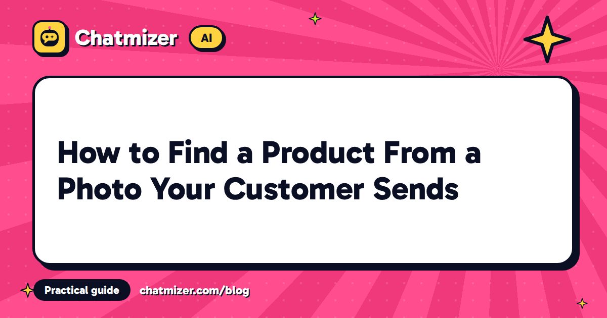 How to Find a Product From a Photo Your Customer Sends — Chatmizer guide